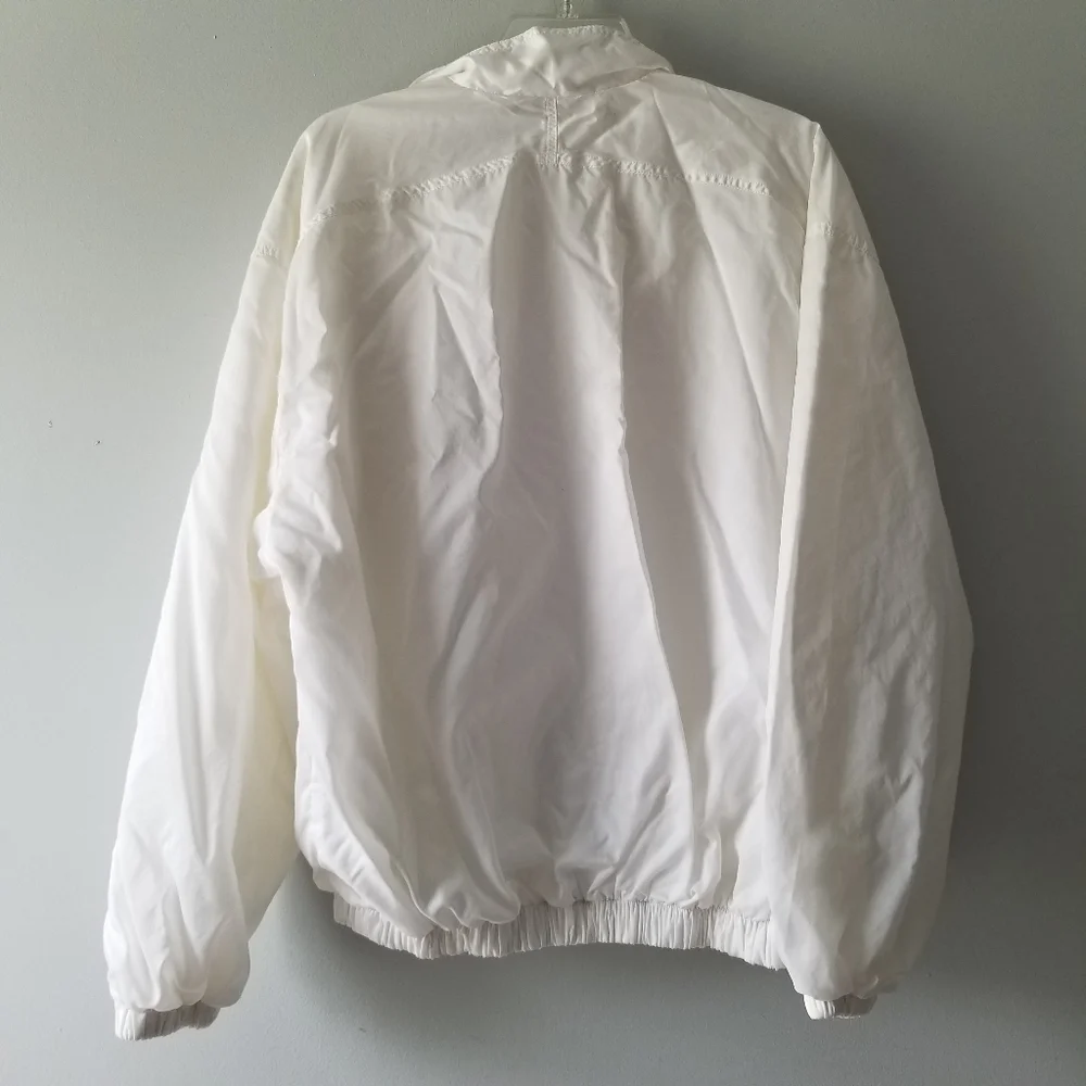 Vintage Chemise Lacoste White Bomber Jacket Medium